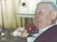 Tubby man has mouth brunette