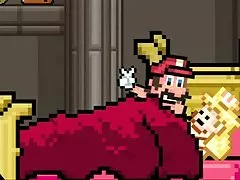 Interracial debauchery on red sofa