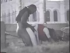 Holiday orgy with three brunettes