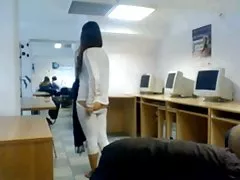 Girl playing with young pussy