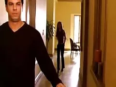 In the work between the legs of the boss