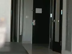 The girl in pink stuck out her ass