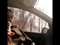 The girl in white slowly demonstrates her charms