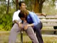 The blonde fucked herself with black dildo